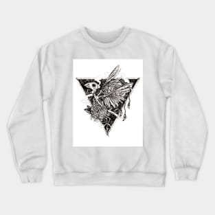 Flight, pen and ink tattoo inspired Crewneck Sweatshirt